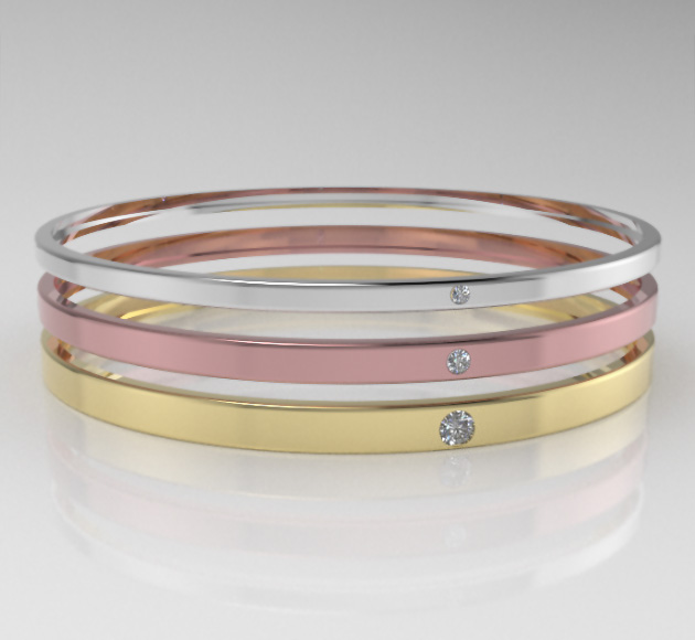 trio color diamond gold bracelets jpg2