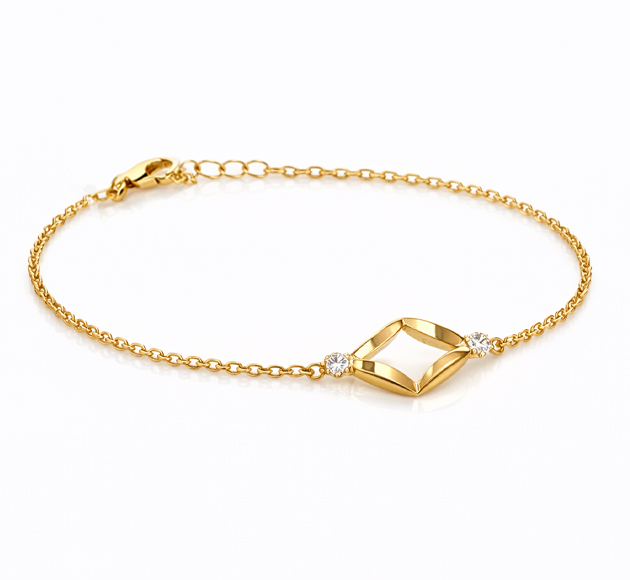 צמיד Whisper Frame עם יהלומים