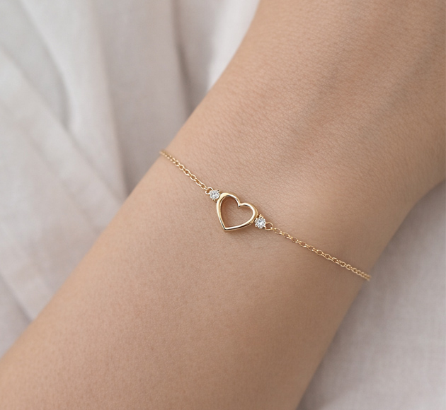 צמיד Whisper Heart עם יהלומים