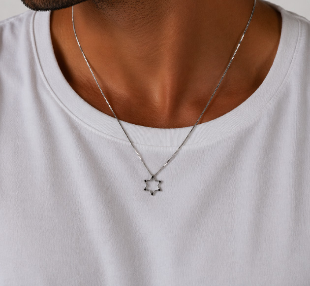 מגן דוד יהלומים שחורים 