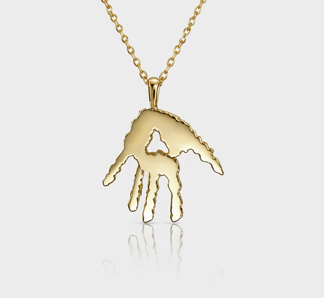 שרשרת חמסה כף יד מזהב לגבר